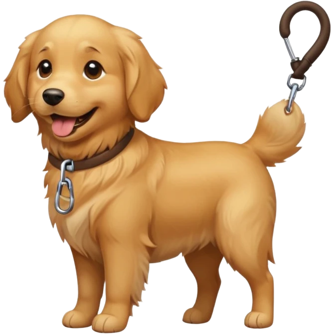 Dog on leash  emoji