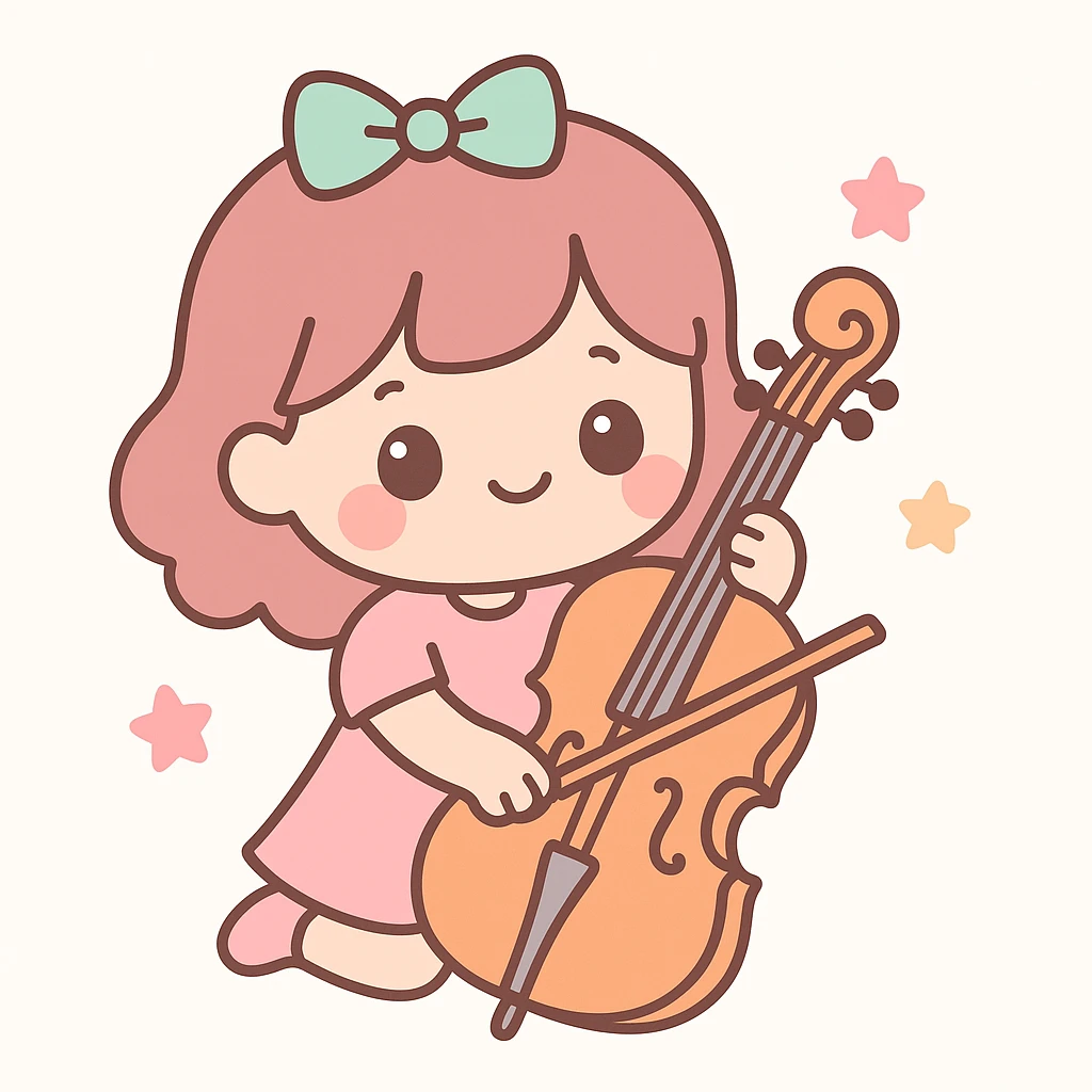 girl playing cello emoji