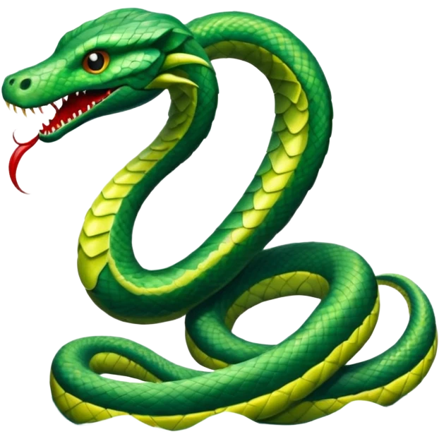 Sea Serpent – Long green snake-like monster rising from water emoji