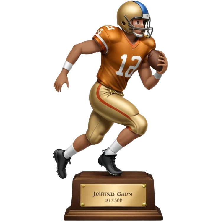 a trophy of a american football player emoji