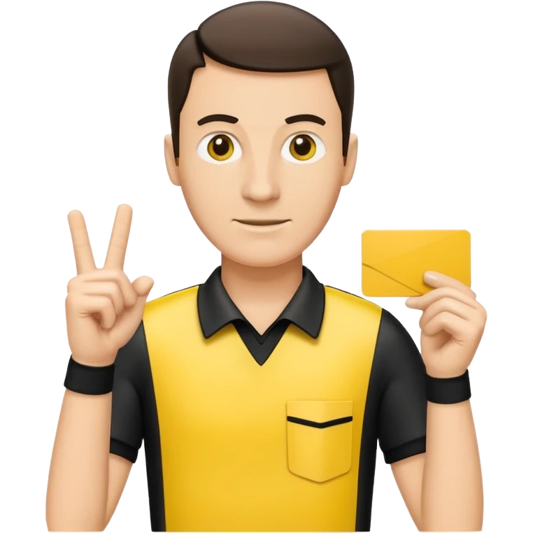 Yellow card Referee  emoji