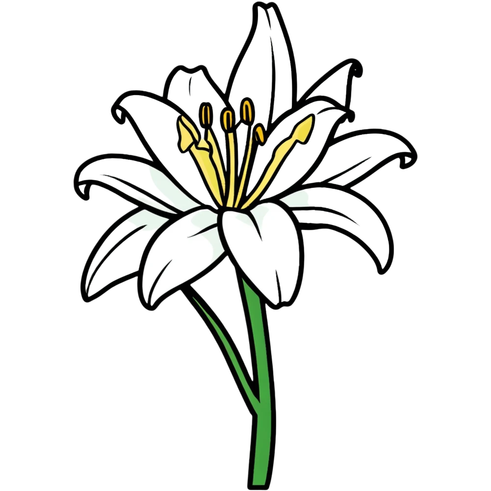 white lily emoji