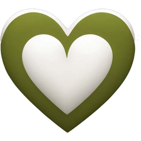 heart-deep-olive-and-white-color emoji