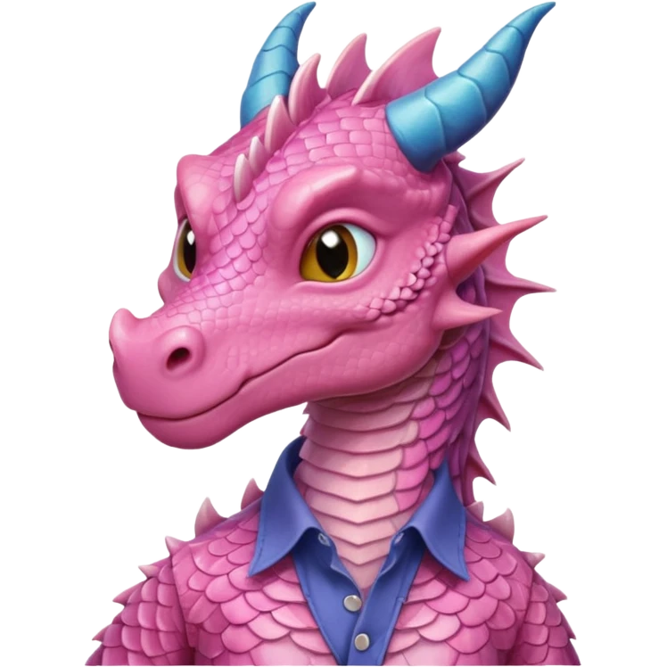 pink dragon with shirt emoji