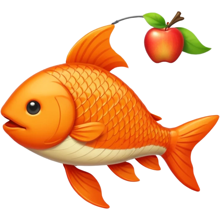 carp streamer hanging apple emoji style emoji