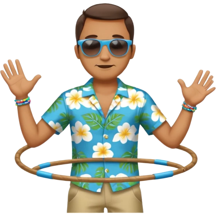 man Hula hoopin hands on hip emoji