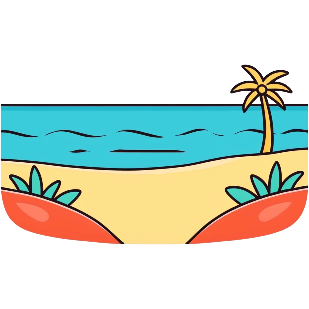 colorful beach windmill spinning in pleasant ocean breeze emoji