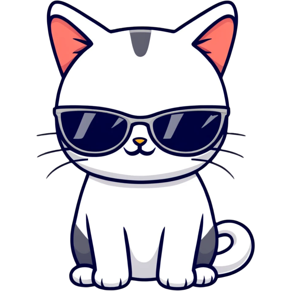 Cat with sunglasses emoji