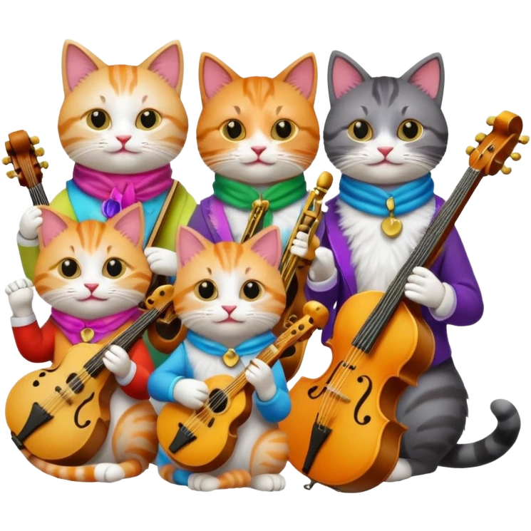 cat as Musicians emoji