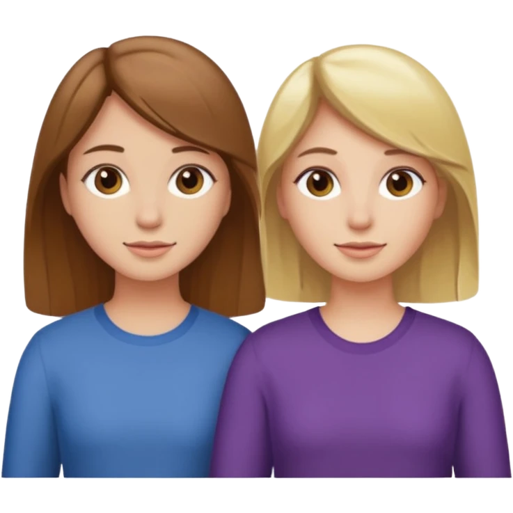 Two best Friends (Girls) one has   Hair and the oder has blonde hair emoji