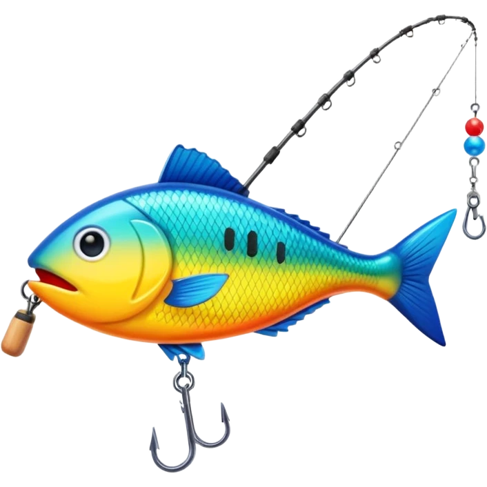 fake bait fishing emoji