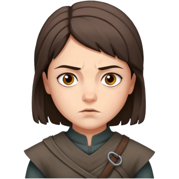 arya stark character face only younger emoji