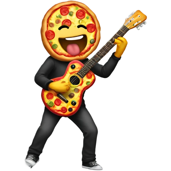 Pizza playing guitar emoji