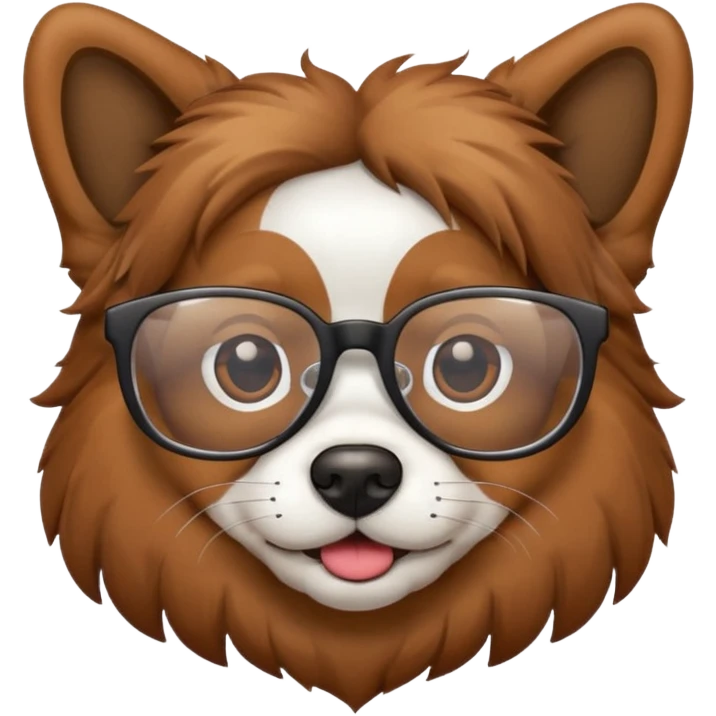 perro con gafas emoji