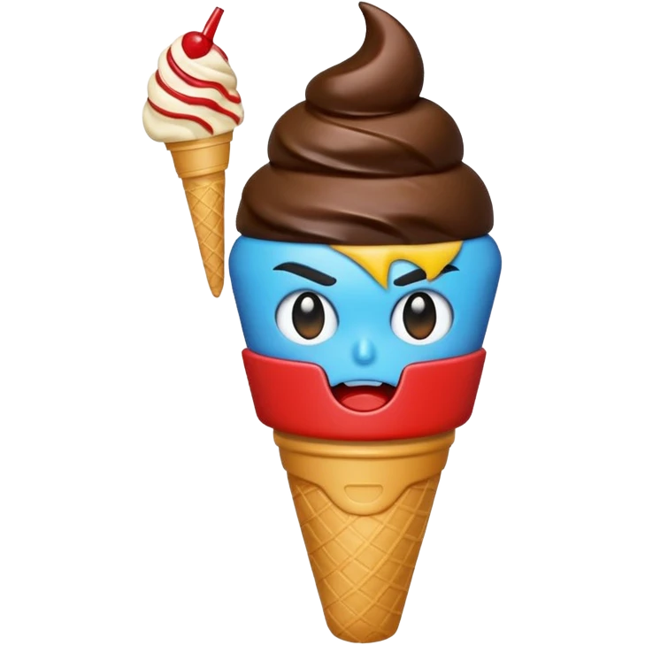 Goldorak qui mange une glace emoji
