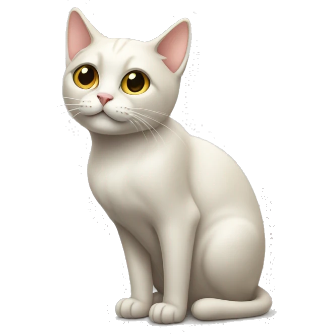 cat with a curved back to the floor emoji