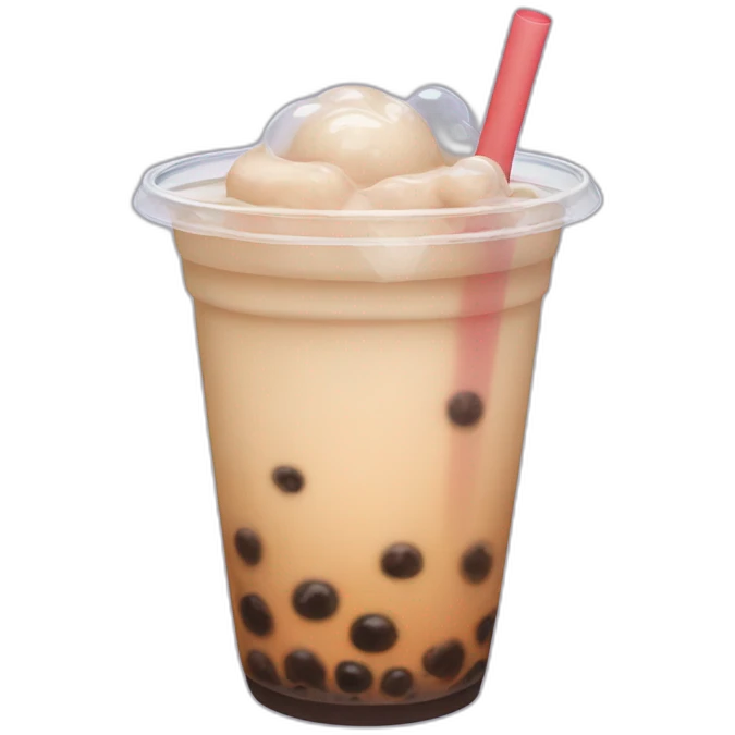 Aggressively drinking bubble tea emoji