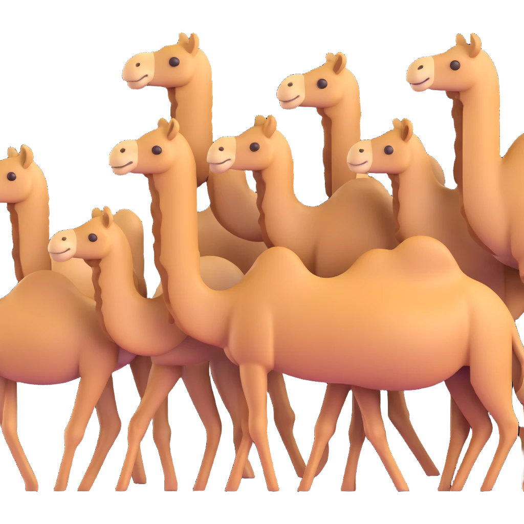 group of camels emoji