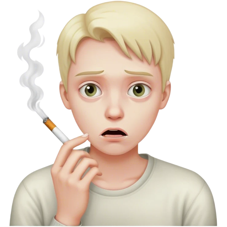 Scared cigarette emoji