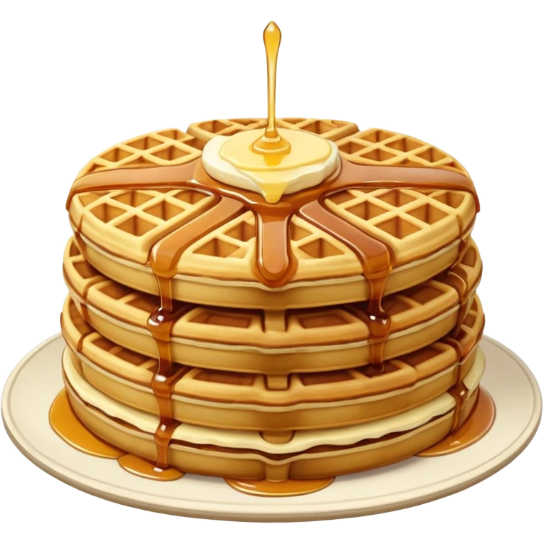 a waffle cake with pancakes emoji