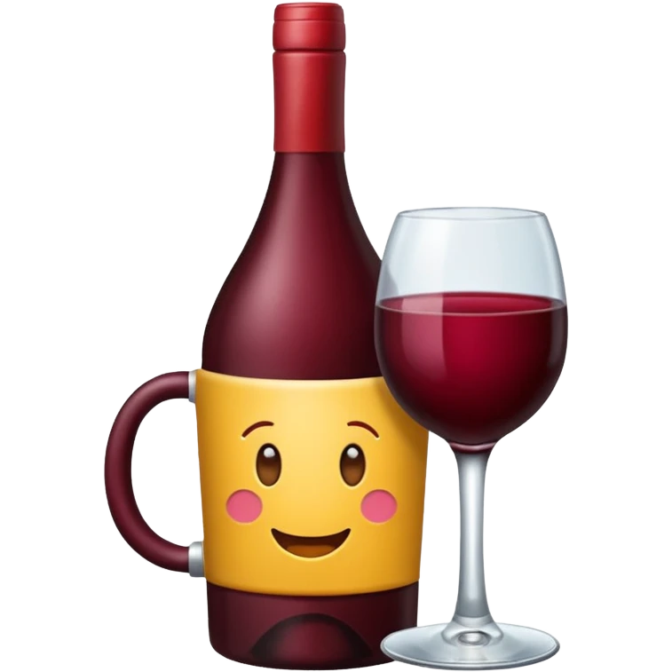 Emojis de vinho vermelho, bolsa, emoji