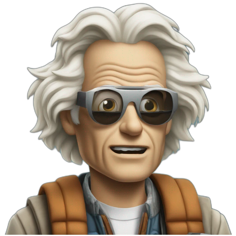 emmett brown in back to the future emoji