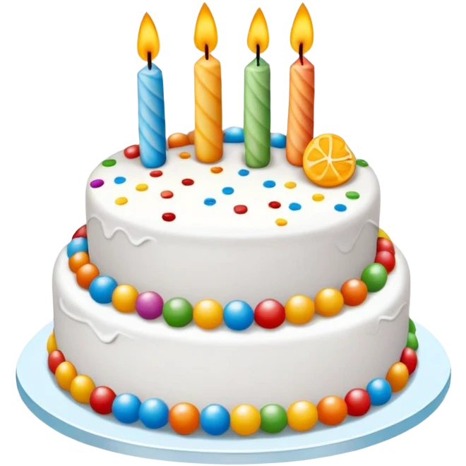Um bolo de aniversário com o nome "Dinis" emoji