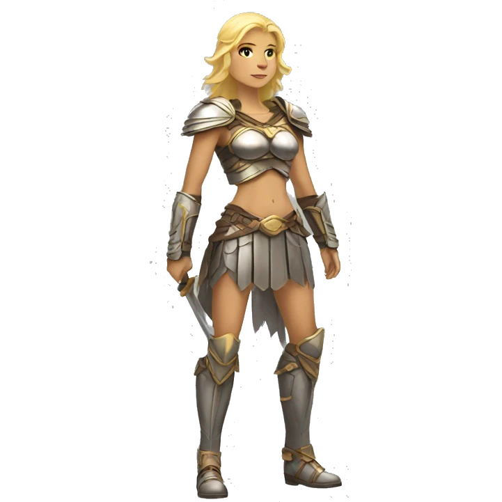 Blond Valkyrie full body emoji