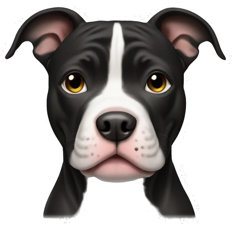 Black and white pitbull emoji