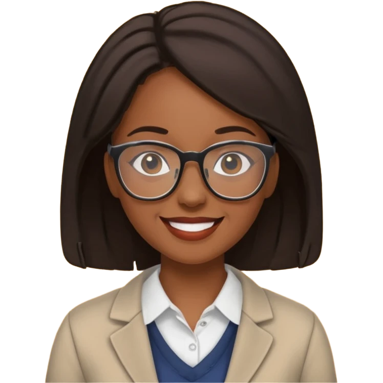 Black female teacher emoji