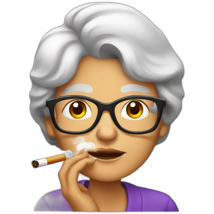 Grandmother smoking emoji