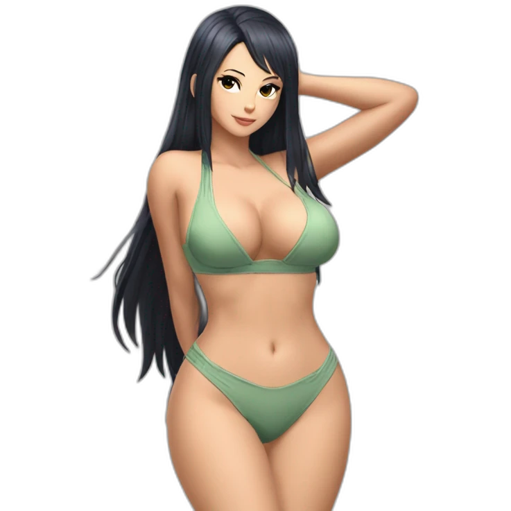 nico robin full body pawg small swimsuit laydown emoji