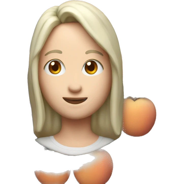 3D peach  emoji
