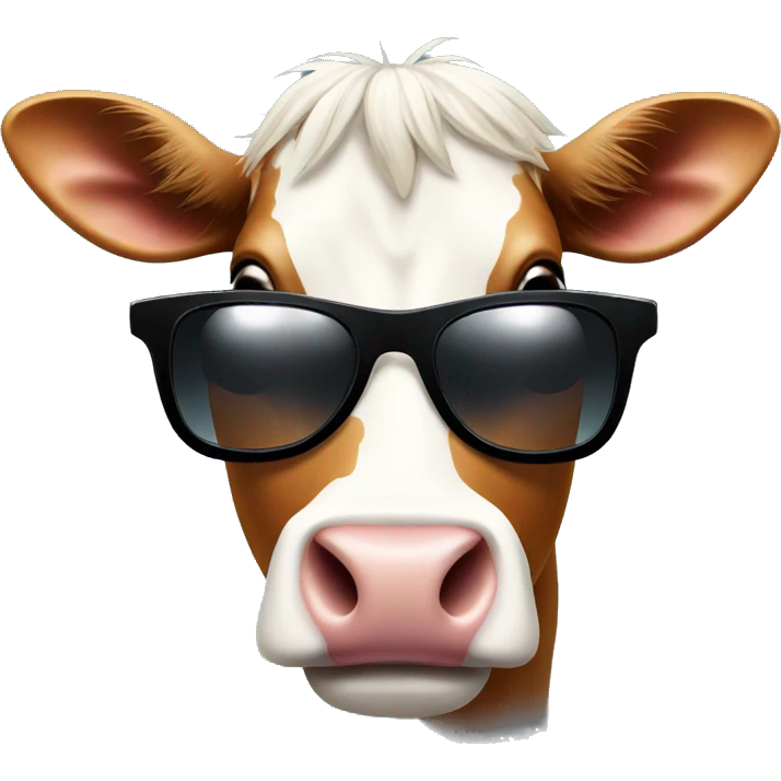 Cow with sunglasses  emoji