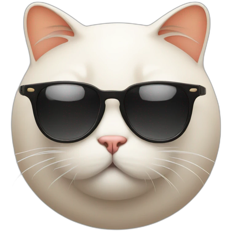 fat cat with sunglass emoji