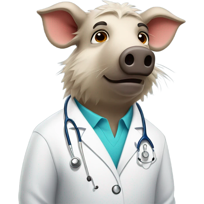 boar as doctor emoji