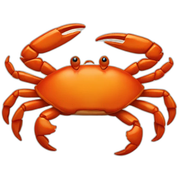 Spinning crab emoji