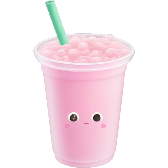 Light pink bubble tea emoji