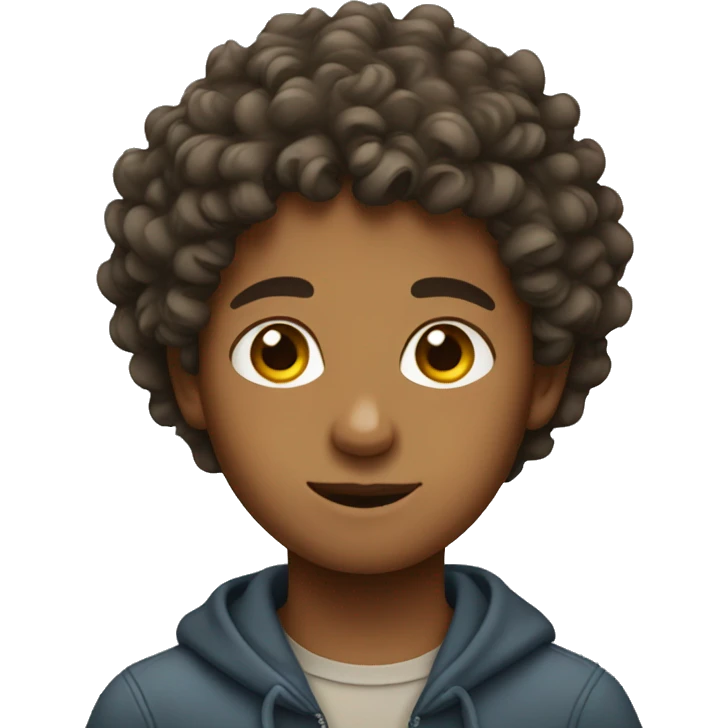 boy with curly hair emoji
