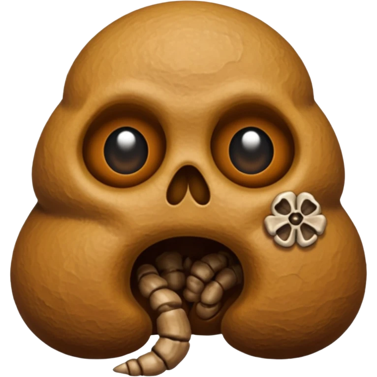 (( poop emoji))with  tiny skeletons inside emoji