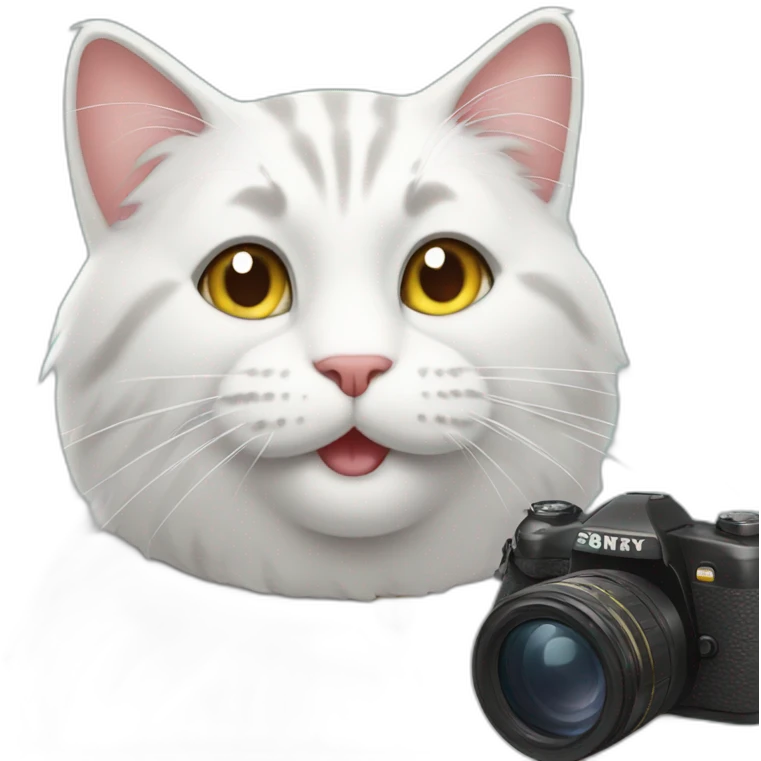 Friendly Cat taking photo emoji