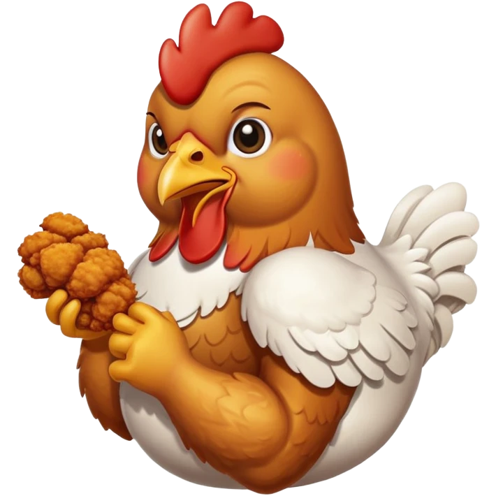 chicken eating chicken emoji