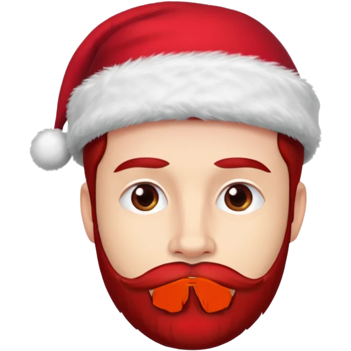 SCOTTISH MAN WITH STUBBLE WITH XMAS HAT emoji