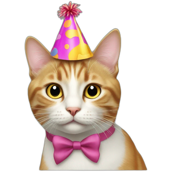 cat with a party hat emoji