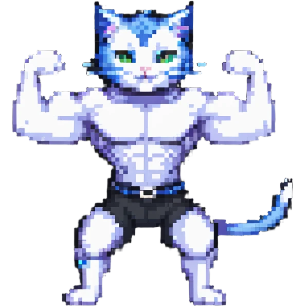 flexing cat boy emoji