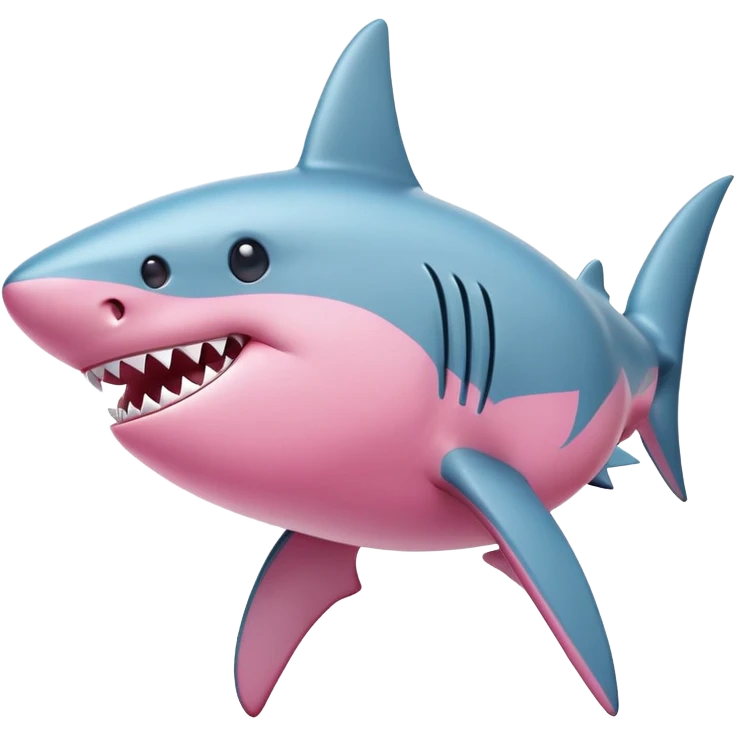 Pink shark emoji