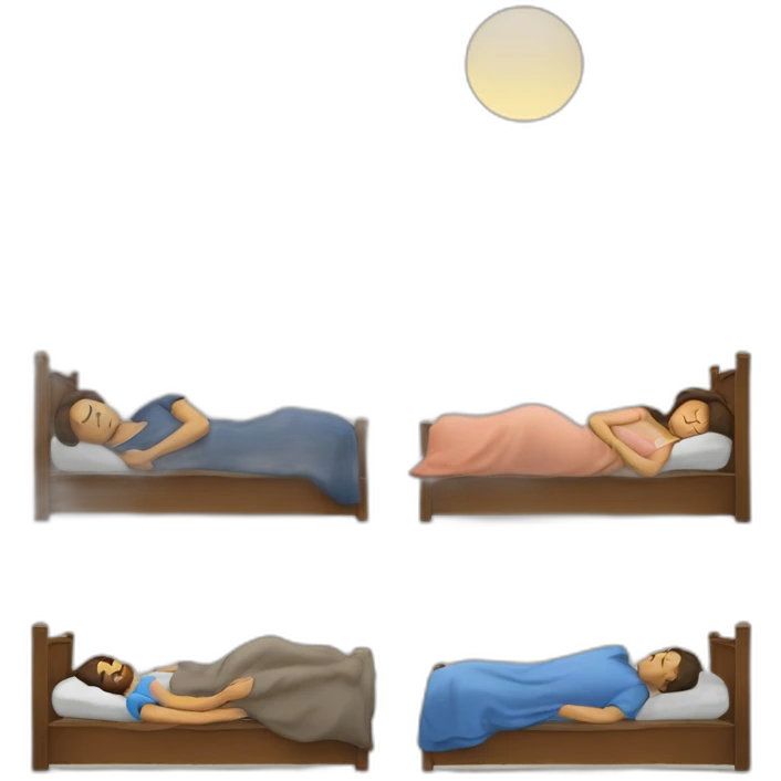 man sleep woman emoji