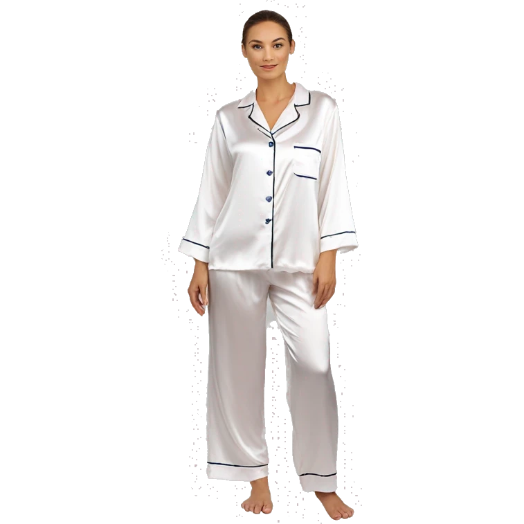 Silk pyjamas set White emoji