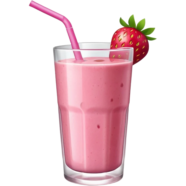 Strawberry smoothie (pink, straw) emoji