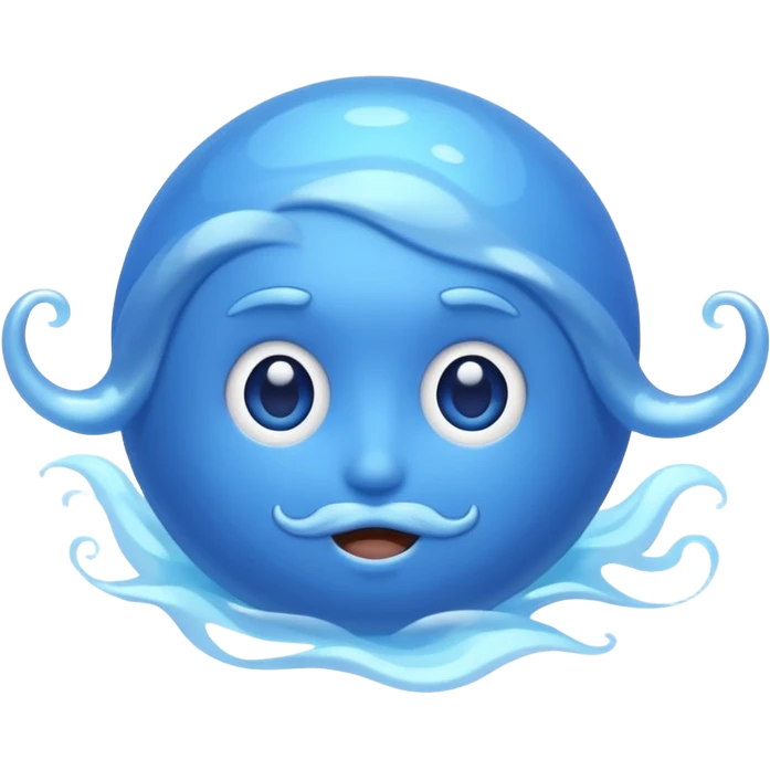 the planet Neptune, simple and clean emoji